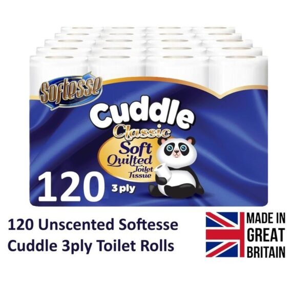 (Free shipping)3 Ply Toilet Tissues 10*12Pack -120 Bulk Buy Softesse Cuddle Unscented SoftQuilted Toilet Rolls