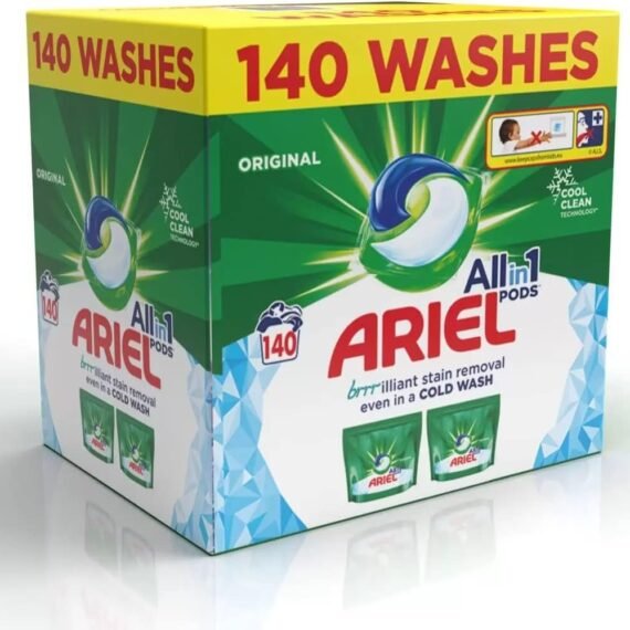 (Free Shipping)Ariel All in One Pods, 140 Wash