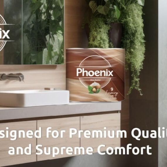 (Free Shipping)Phoenix Soft Luxury Toilet Rolls Bulk Buy – Shea Butter Fragranced Toilet Paper - Quilted White 3 Ply Paper - Pack of 90 Toilet Tissue